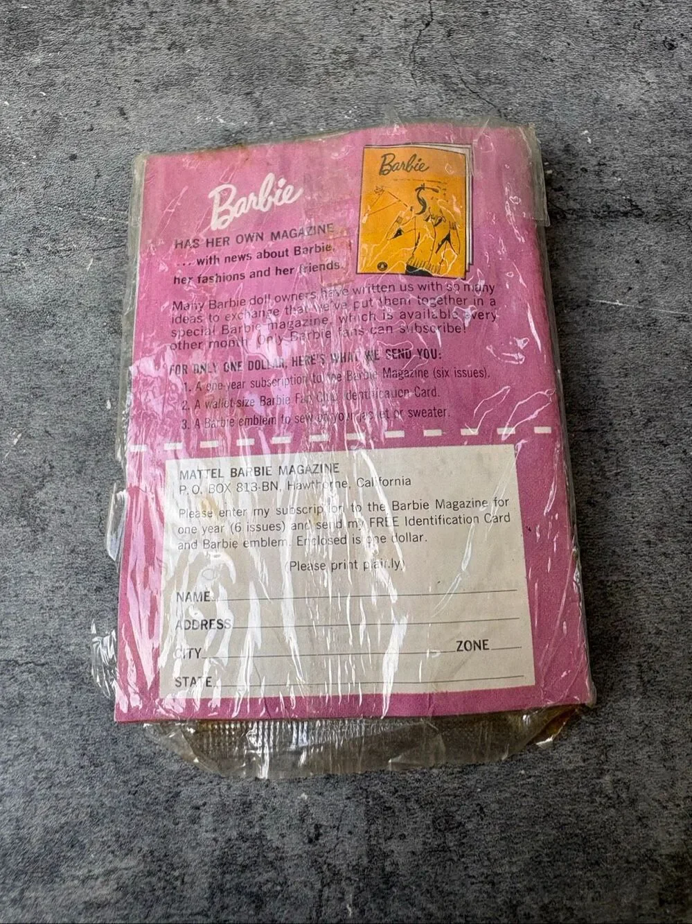 Vintage 1960s Barbie & Ken Mattel Fashion Booklet Catalog Magazine Insert Origin